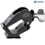 Leofoto BC-02 Stativadapter verrekijkerklem zijaanzicht met Arca-Swiss voet