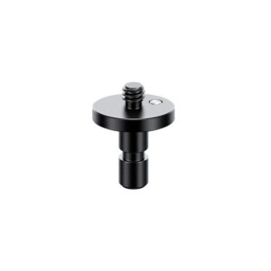 Leofoto S2 Stativadapter los productbeeld van de zwarte aansluitadapter met 1/4" schroefdraad.