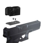 Aimpoint Acro Adapterplaat montage-overzicht met Acro C-1 en adapterplaat op Beretta APX slede