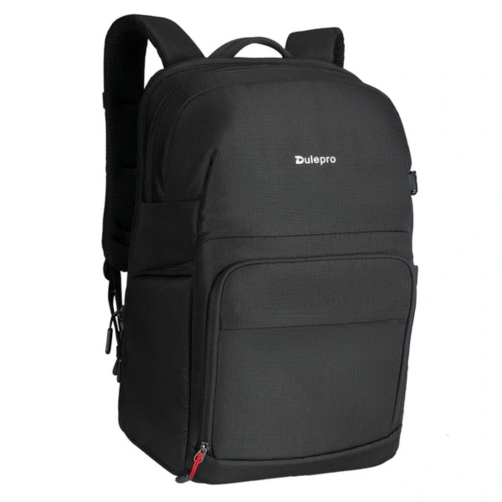 Dulepro City Backpack B420 V2 black vooraanzicht met strak ontwerp en zijvak met rits