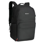 Dulepro City Backpack B420 V2 black vooraanzicht met strak ontwerp en zijvak met rits