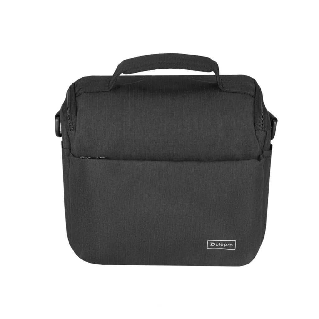 Dulepro Companion Shoulder Bag S18 zwart vooraanzicht met handvat en minimalistisch design
