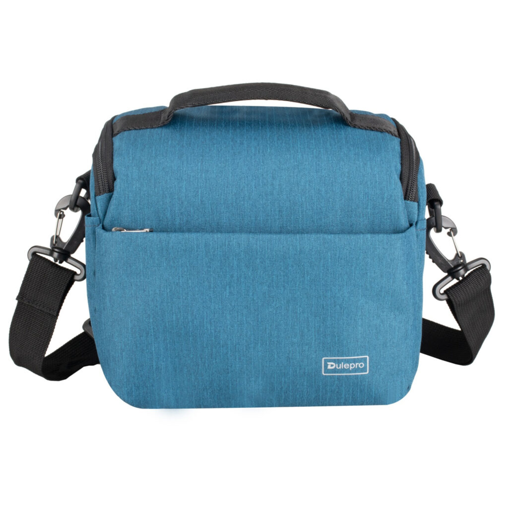 Dulepro Companion Shoulder Bag S22 blauw vooraanzicht met handgreep en verstelbare schouderband