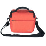Dulepro Companion Shoulder Bag S22 oranje vooraanzicht met draaggreep, schouderriem en minimalistisch ontwerp