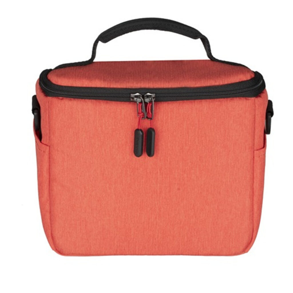 Dulepro Companion Shoulder Bag S22 oranje achterkant met dubbele ritssluiting bovenaan