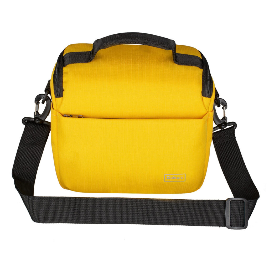 Dulepro Companion Shoulder Bag S22 geel vooraanzicht met handgreep en schouderriem