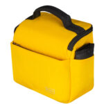 Dulepro Companion Shoulder Bag S22 geel achteraanzicht met handvat en vlak accessoirevak