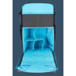Dulepro Explorer Backpack B450N binnenzijde overzicht boven- en ondercompartiment met blauwe indeling