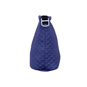 Dulepro Magic DSLR Storage Pouch blauw zijaanzicht met bevestigingsclip en afgeronde vorm