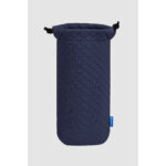 Dulepro Magic Lens Pouch L blauw zijaanzicht met zichtbare quiltstructuur en blauw label