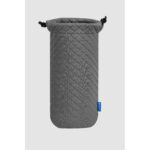 Dulepro Magic Lens Pouch L grijs zijaanzicht met zichtbaar weefpatroon en blauw label