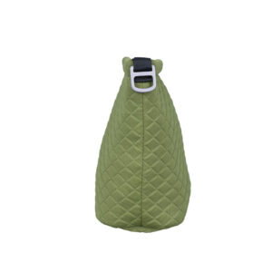 Dulepro Magic Storage Pouch green zijaanzicht met sluitclip en gewatteerde vorm