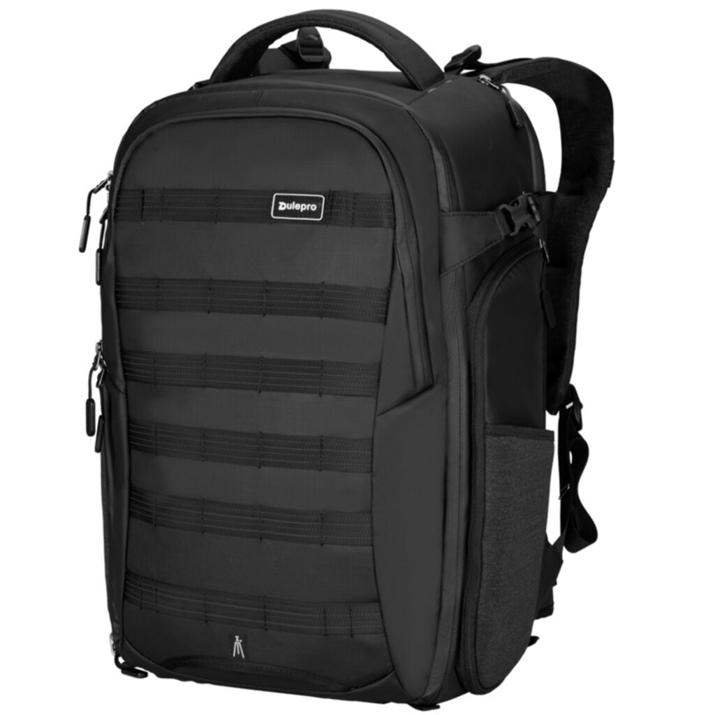 Dulepro Pioneer Pro Backpack B460N zijaanzicht met bevestigingsopties voor statief of waterfles