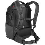 Dulepro Pioneer Pro Backpack B460N zijaanzicht met bevestigd statief en verstevigingsriemen