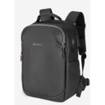 Dulepro Top Backpack B450N V2 driekwart vooraanzicht met strakke contouren en ritsen