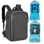 Dulepro Top Backpack B450N V2 overzicht van binnenzijde met twee blauwe indelingsconfiguraties