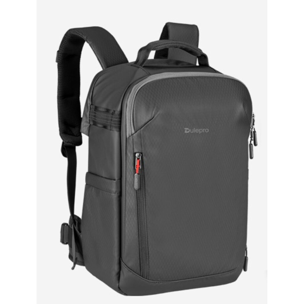 Dulepro Top Backpack B460N V2 schuin zijaanzicht met zichtbaar voorvak en verstevigingen