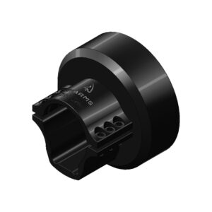 EP Arms Objectiefadapter 30mm RotoClip ZFHL ZEISS ZM-Rail schuin vooraanzicht van zwarte matte modulaire klemmadapter met geïntegreerde railklem.