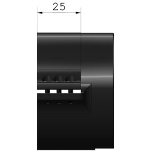 EP Arms Objectiefadapter 49mm zijaanzicht van cilindervormige adapter met centrale klemzone en rij bevestigingsschroeven.
