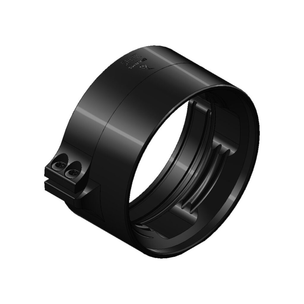 EP Arms Objectiefadapter 59mm RotoClip ZFHS schuin zijaanzicht met interne passing voor 59mm objectief