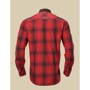 Härkila Driven Hunter-shirt, rood/zwart geruit, maat XXL
