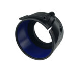 Liemke Objectiefadapter 56,5mm Smartclip klemadapter vooraanzicht met blauwe antislip binnenvoering en vergrendeling