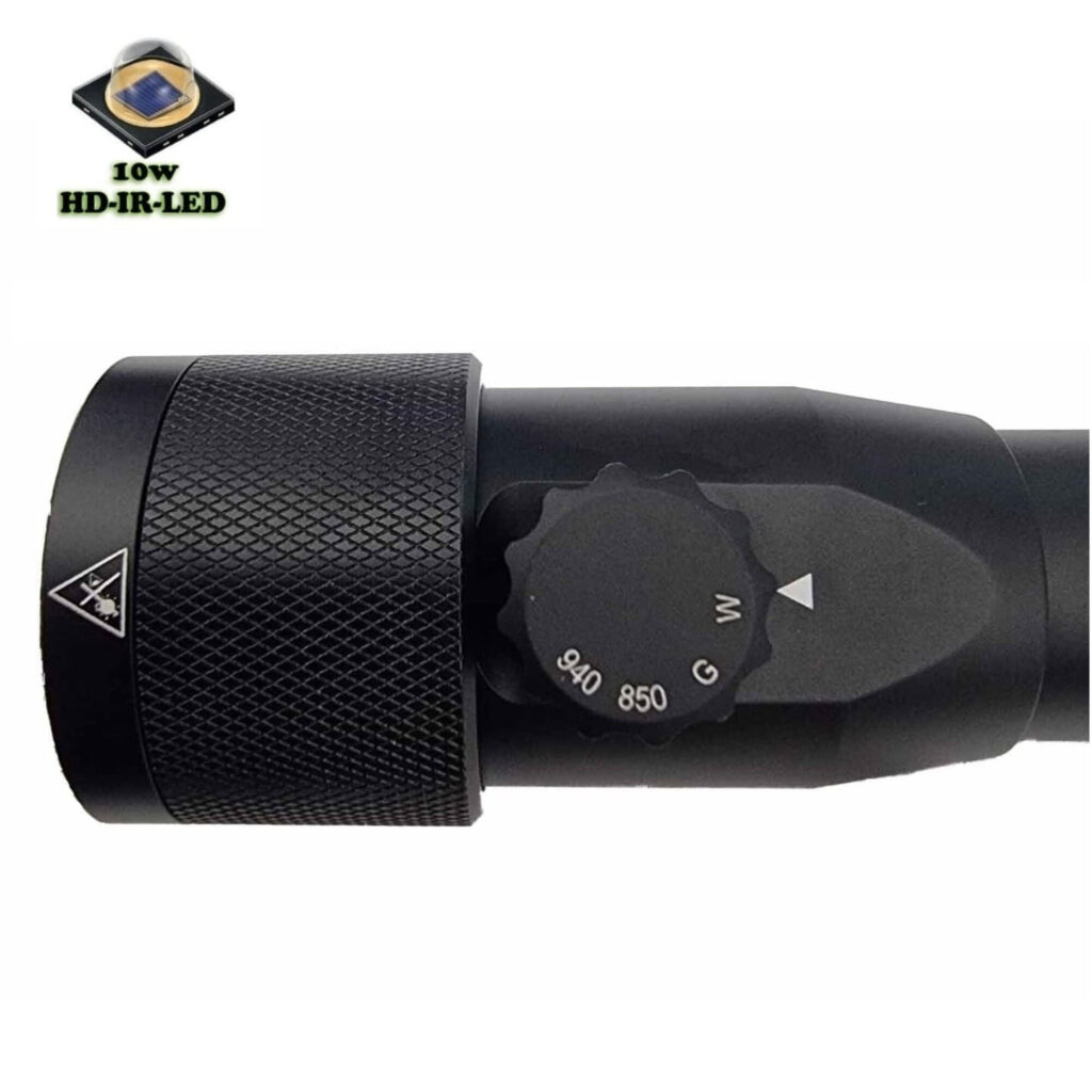 Maximtac HD-IR Multicolor + IR LED close-up van 10W HD-IR LED kop met golflengte selectie