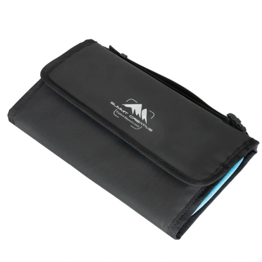 Summit-Creative Filterbag FB100-8 zwart vooraanzicht met logobedrukking en ritssluiting