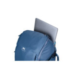 Summit-Creative Metropolis Backpack 22l blauw geopende achterkant met laptopvak en laptop zichtbaar