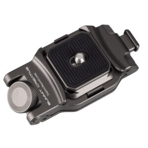 Summit-Creative Speedyclip titanium clip met gemonteerde snelkoppelingsplaat en draaiknop aan zijkant