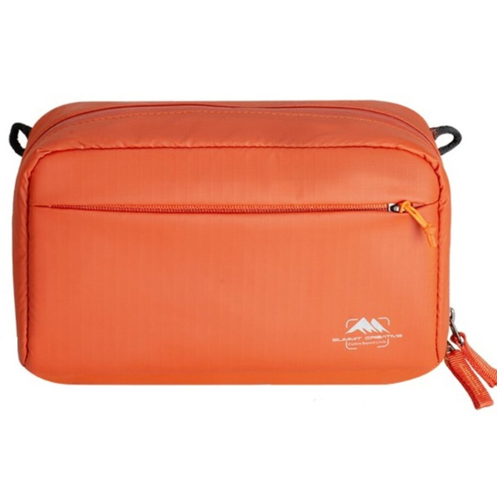 Summit-Creative Storage Bag 2L oranje vooraanzicht met ritssluiting, draaglus en logo