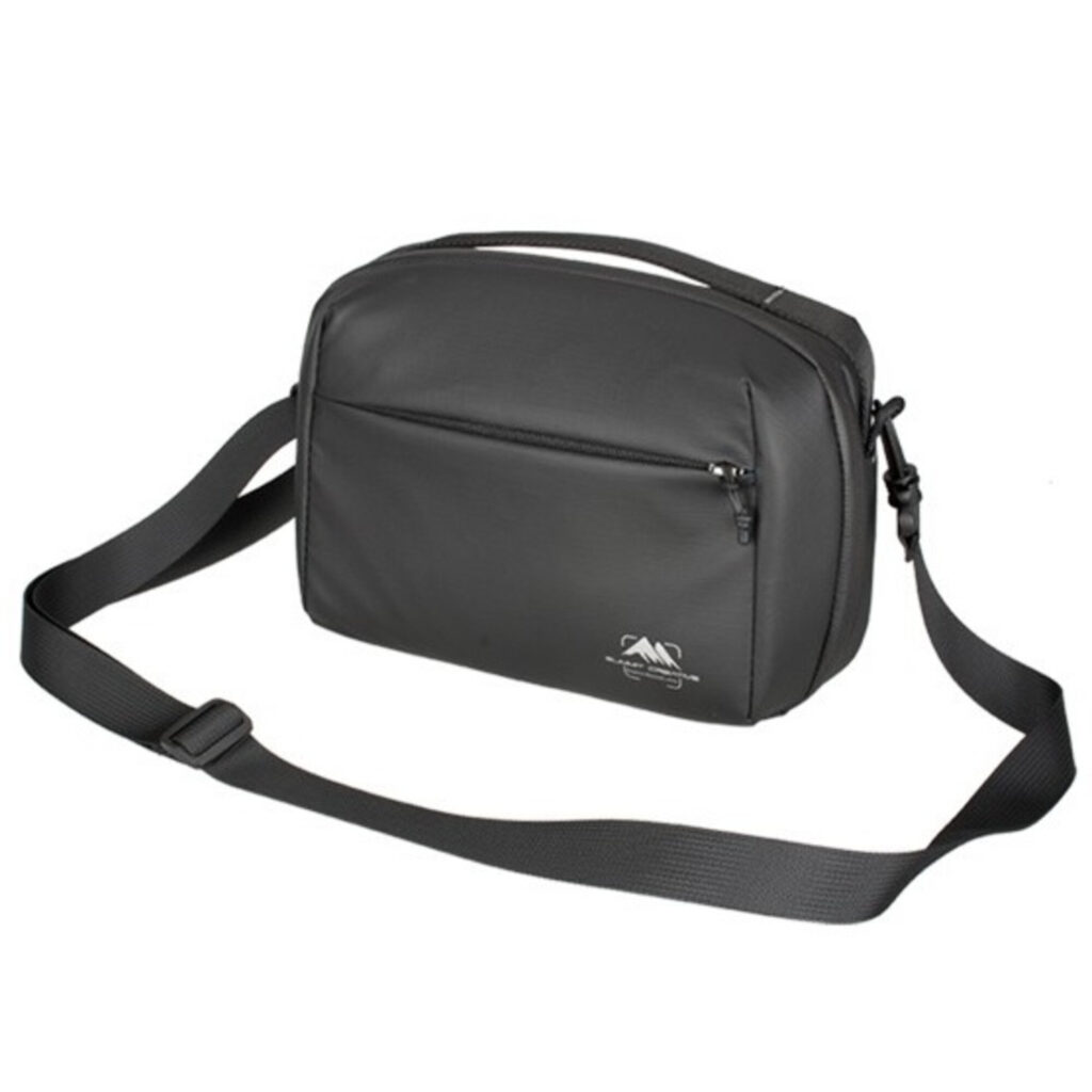Summit-Creative Storage Bag 3L zwart drie-kwart zijaanzicht met verstelbare schouderriem