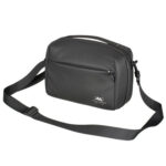 Summit-Creative Storage Bag 3L zwart drie-kwart zijaanzicht met verstelbare schouderriem