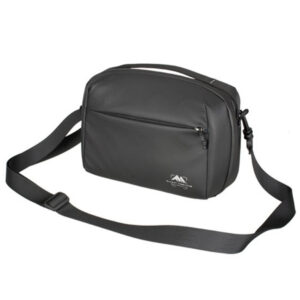 Summit-Creative Storage Bag 3L zwart drie-kwart zijaanzicht met verstelbare schouderriem