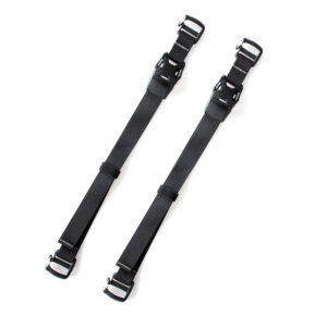 Summit-Creative Tenzing BStraps zwart set bevestigingsriemen diagonaal weergegeven met kliksluiting
