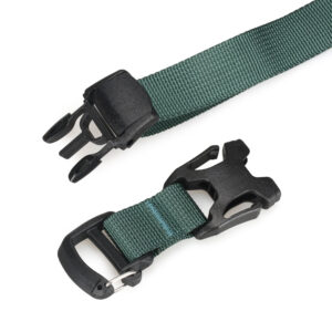 Summit-Creative Tenzing BStraps groene set riemen opgevouwen met bevestigingsclips zichtbaar