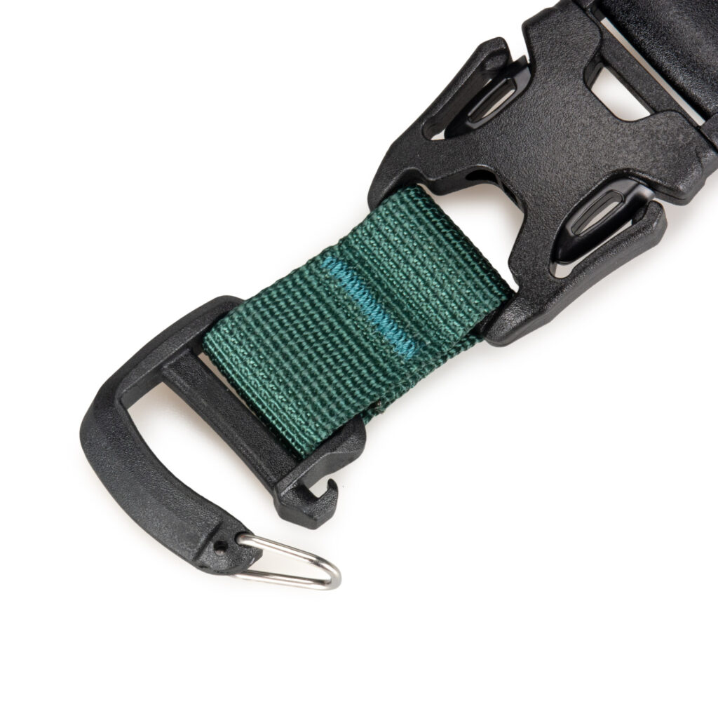 Summit-Creative Tenzing BStraps detail van gesp en eindlus met extra afwerking