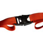 Summit-Creative Tenzing BStraps oranje detail van open kliksluiting en verstelbare riem