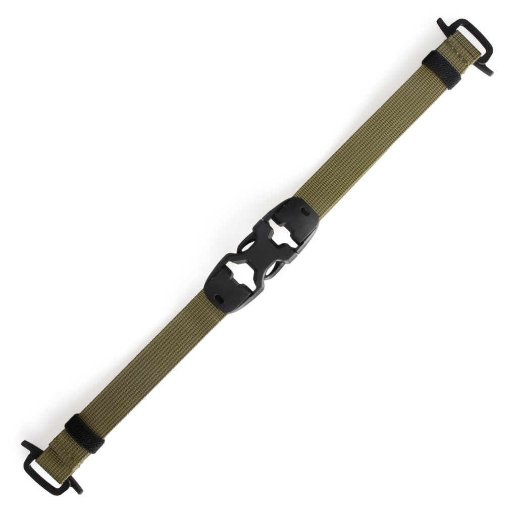Summit-Creative Tenzing FStrap army green diagonaal weergegeven met gesp in detail