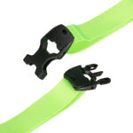 Summit-Creative Tenzing FStrap lime detailweergave van kliksluiting en geweven bandstructuur