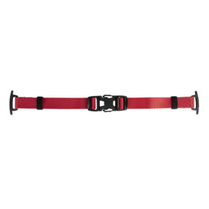 Summit-Creative Tenzing FStrap rode riem volledig horizontaal uitgestrekt met zwarte kliksluiting