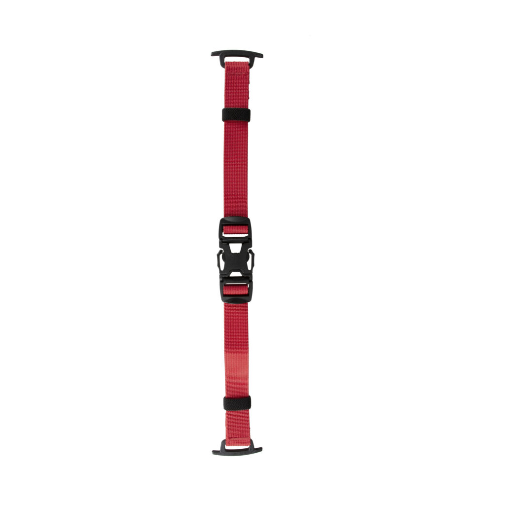 Summit-Creative Tenzing FStrap rode riem verticaal weergegeven met gesp in het midden
