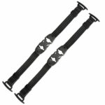 Summit-Creative Tenzing FStrap zwart-reflecterend set van twee bevestigingsriemen met kliksluiting