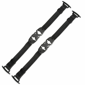 Summit-Creative Tenzing FStrap zwart-reflecterend set van twee bevestigingsriemen met kliksluiting