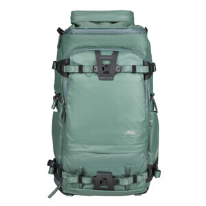 Summit-Creative Tenzing Backpack groen vooraanzicht met rolltop sluiting en externe ophanging
