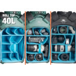 Summit-Creative Tenzing Backpack interieurconfiguraties met blauwe cameraverdelers