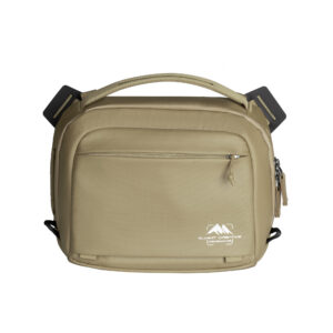 Summit-Creative Shoulder Bag champagnekleur vooraanzicht met ritssluiting en handvat