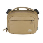 Summit-Creative Tenzing Shoulder Bag champagnekleur vooraanzicht met ritssluiting en handgreep