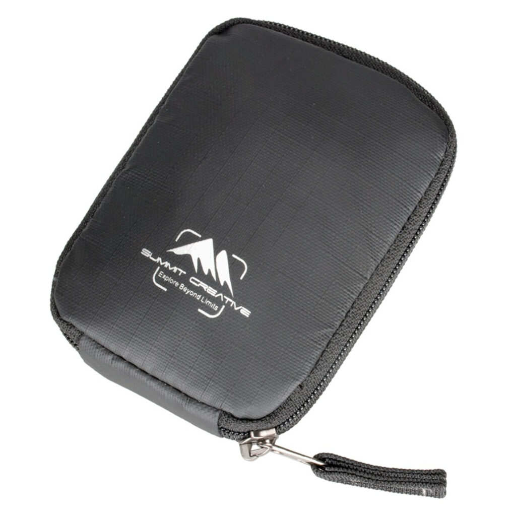 Summit-Creative Bottle Bag zwart vooraanzicht met ritssluiting en logo