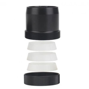 Sytong Oculairadapter explosietekening met adapter, fixatiering en meerdere tussenringen voor 35-47 mm